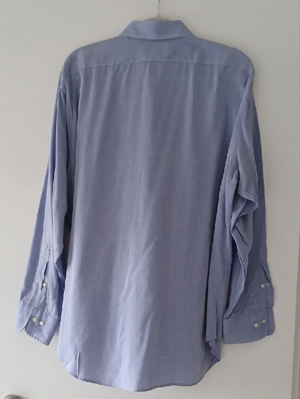 Polo by Ralph Lauren Light Blue Button-Front Dress Shirt with Navy Logo